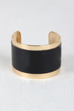 Vegan Leather and Metal Cuff Bracelet