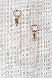 Linked Circle And Bar Drop Earrings