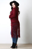 Chunky Knitted Long Fringe Cardigan
