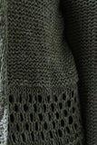 Chunky Knitted Long Fringe Cardigan