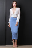 Double Jersey High Waist Maxi Skirt