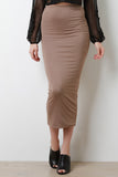 Double Jersey High Waist Maxi Skirt