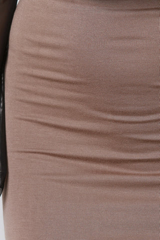 Double Jersey High Waist Maxi Skirt