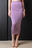Double Jersey High Waist Maxi Skirt