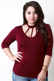 Strappy Caged Yoke Choker Banded Top