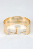 Wide Metallic Collar Choker