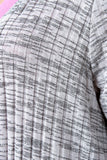 Marled and Ribbed Longline Open Front Cardigan