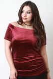 Off The Shoulder Velvet Top