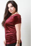 Off The Shoulder Velvet Top
