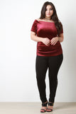Off The Shoulder Velvet Top