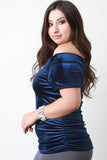 Off The Shoulder Velvet Top