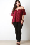Floral Lace Bardot Top