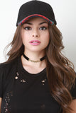 Wool Plaid Brim Baseball Cap