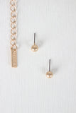 Empty Space Double Layer Choker Necklace Set