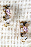 Pearls and Gems Hoop Earrings