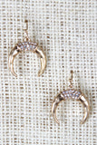 Crescent Rhinestones Dangle Earring