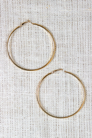 Chevron Texture Hoop Earrings