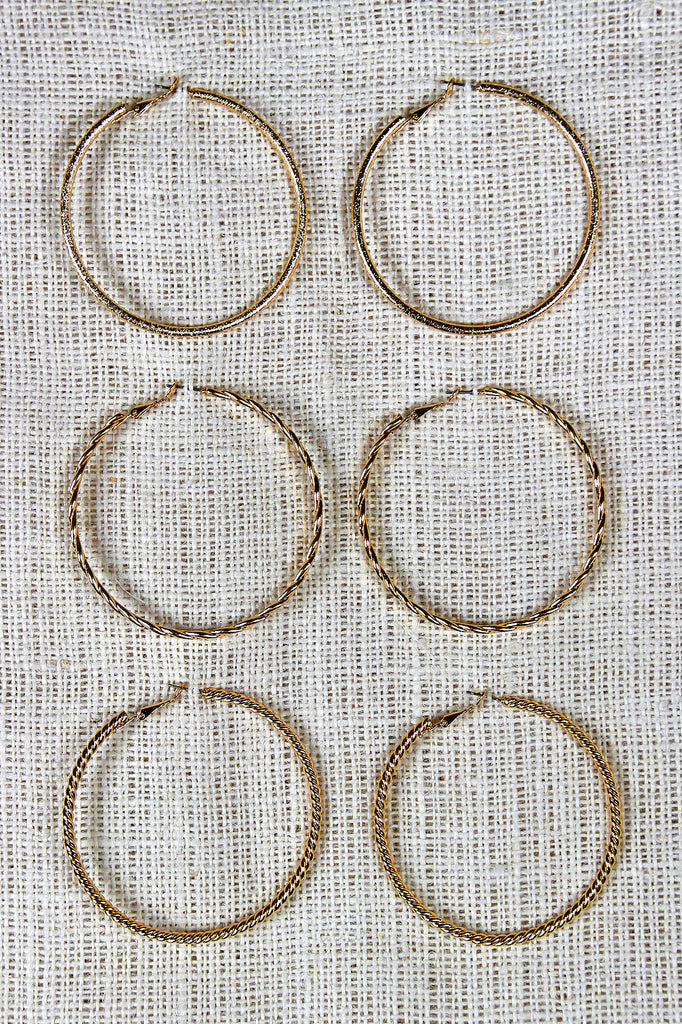 Diva Hoop Earrings Set