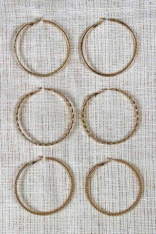 Diva Hoop Earrings Set