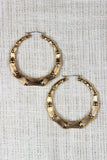 Line-Textured Chunky Hoop Earrings