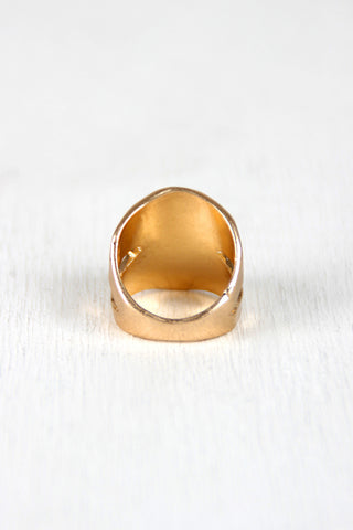 Prized Silver Stone Cutout Ring