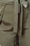 Satin Slit Wide Leg Pants