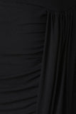 Cold Shoulder Draped Skirt Maxi Dress