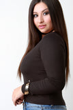 Crisscross V-Neck Long Sleeves Top