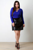 Crisscross V-Neck Long Sleeves Top