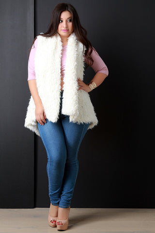 Soft Faux Fur Open Front Vest