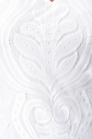 Paisley Lace Long Sleeves Sheath Dress