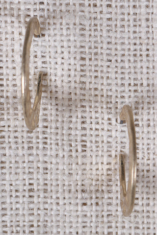 Double Sided Flat Crescent Hoops