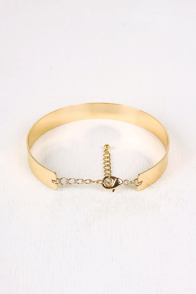 Keeping It Simple Metal Collar Choker Necklace Set