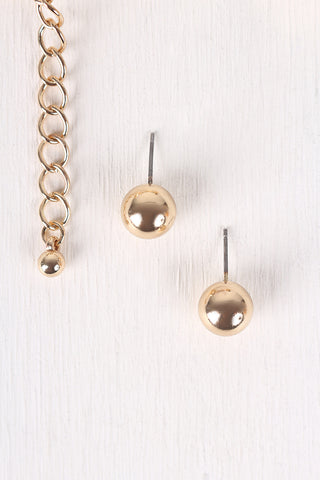 Keeping It Simple Metal Collar Choker Necklace Set