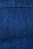 Folded Off-The-Shoulder Washed Denim Jumpsuit