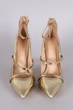 Liliana Metallic Trio Straps Stiletto Pump