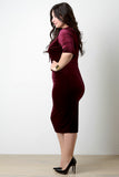 Velvel Strappy Lace-Up V-neck Midi Dress