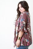 Floral Short Sleeve Kimono