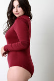 Crisscross V-Neck Long Sleeve Bodysuit