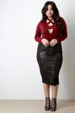 Crisscross V-Neck Long Sleeve Bodysuit