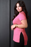 Strappy Round Neck High Low Top
