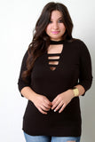 Strappy Keyhole Choker Banded Top