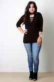 Strappy Keyhole Choker Banded Top