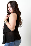Double Layer Knit Tank Top