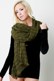 Chevron Pattern Fringe Scarf