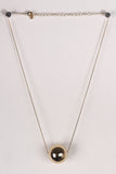 Polished Bead Ball Pendant Necklace