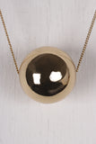 Polished Bead Ball Pendant Necklace