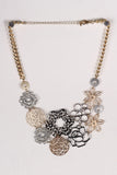 Laser Cut Flower Fashion Necklace