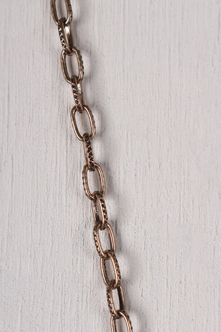 Downward Crescent Moon Pendant Necklace