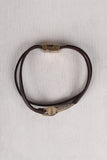 Strength is Key Vegan Leather Bracelet